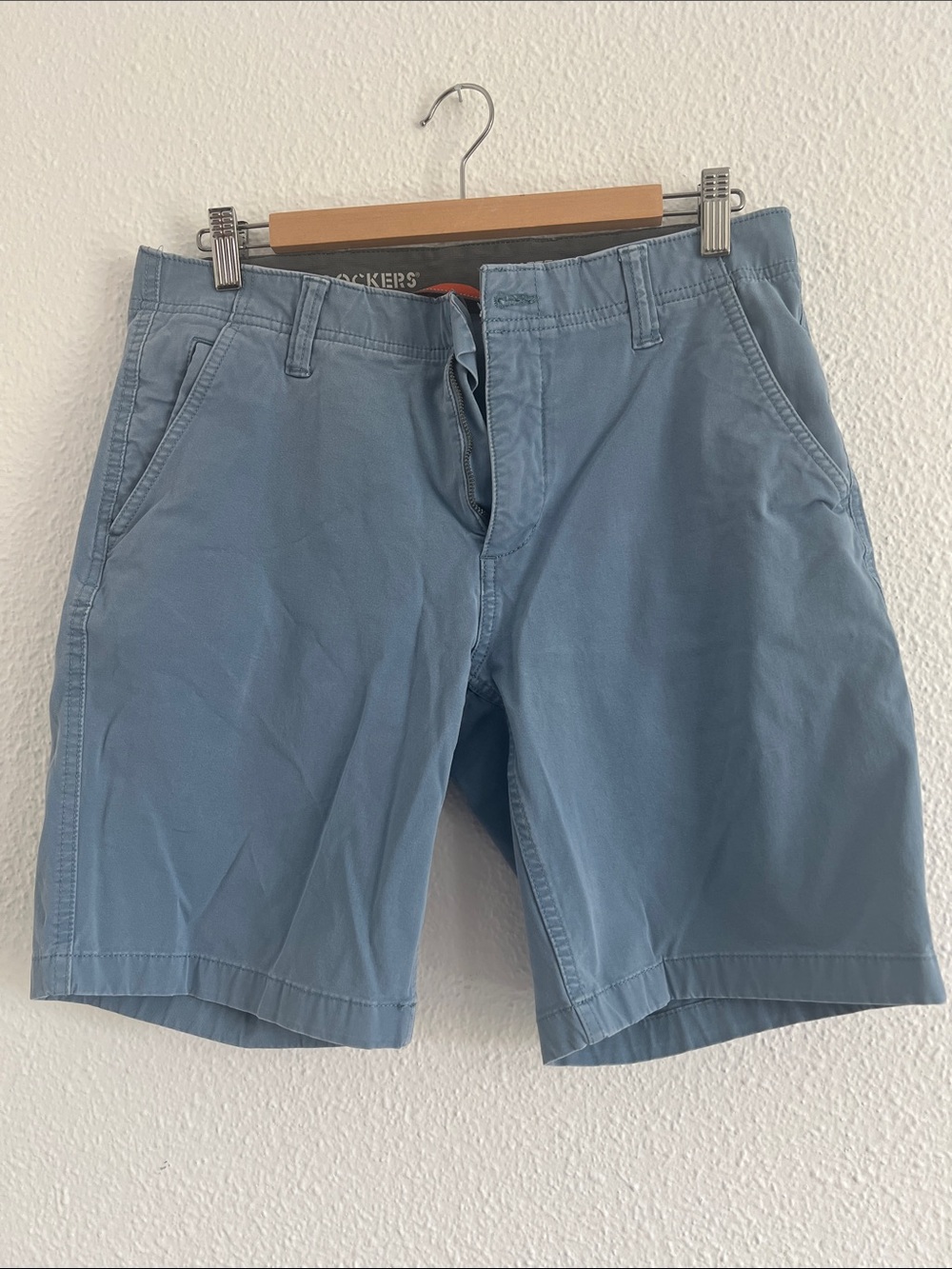 Dockers Men's Light Blue Flat Front Chino Shorts